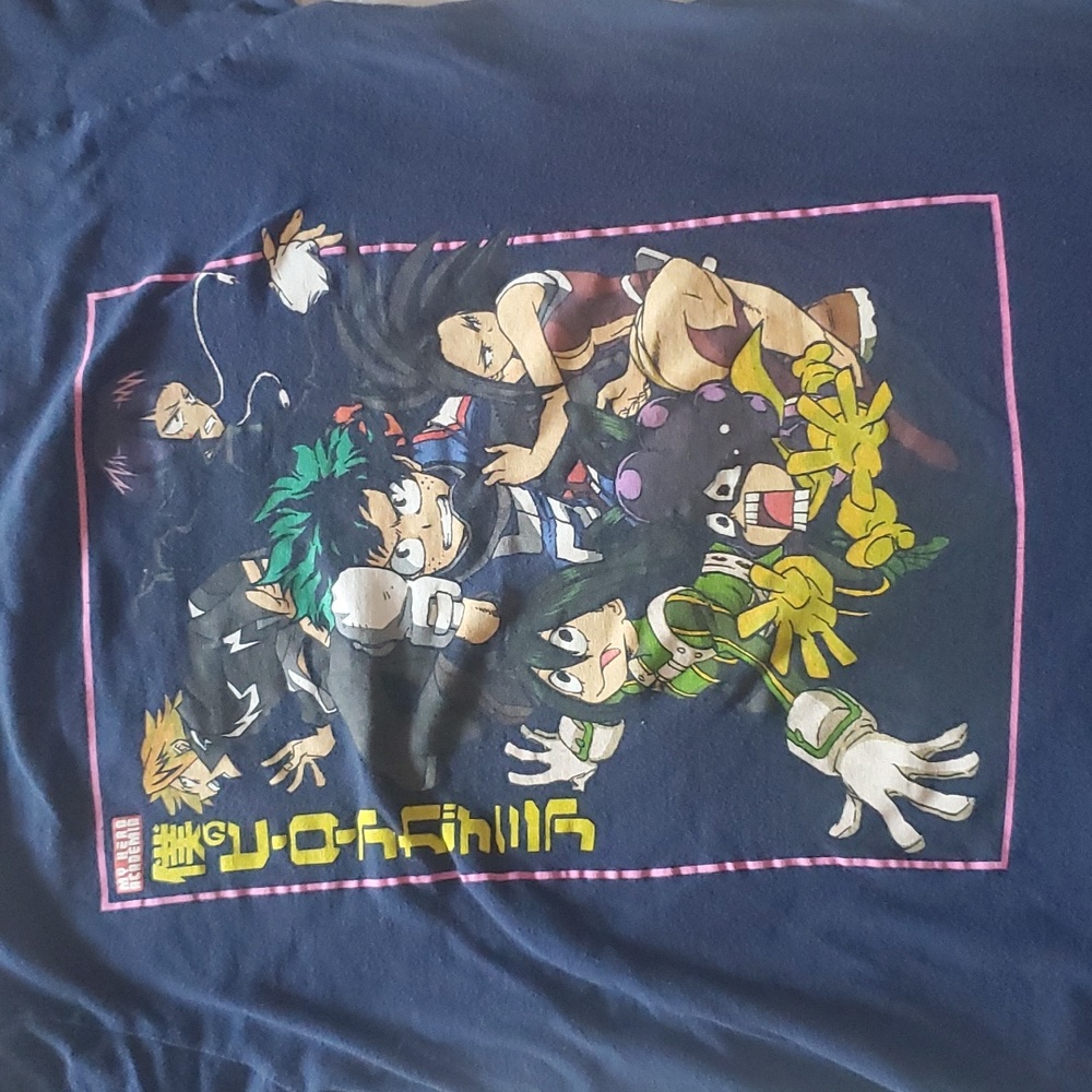 My hero academia anime shirt blue